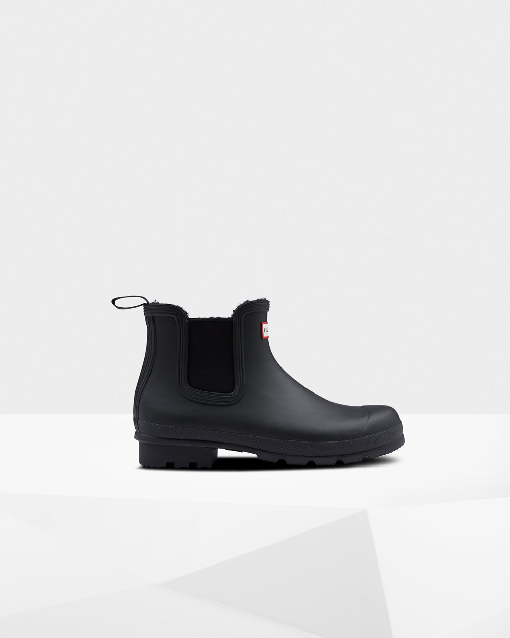 Mens Chelsea Boots - Hunter Original Insulated (03MUHNLWS) - Black